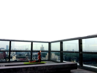 今朝もマットの上で