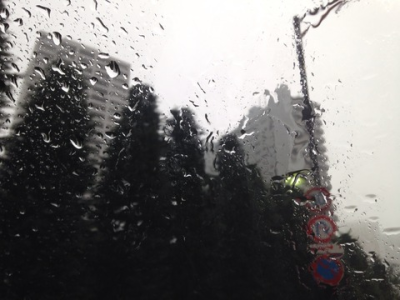 台風の朝